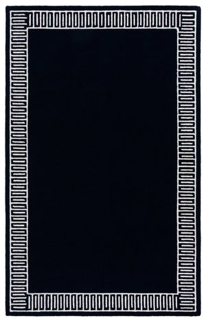Safavieh Metro Hand-Tufted Navy And Ivory Rug — Low-Profile Wool-Cotton Blend, Durable Contemporary Accent 4'-0" x 6'-0" MET465N-4