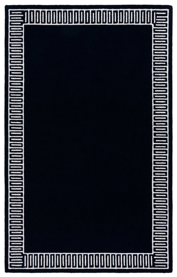 Safavieh Metro Hand-Tufted Navy And Ivory Rug — Low-Profile Wool-Cotton Blend, Durable Contemporary Accent 4'-0" x 6'-0" MET465N-4