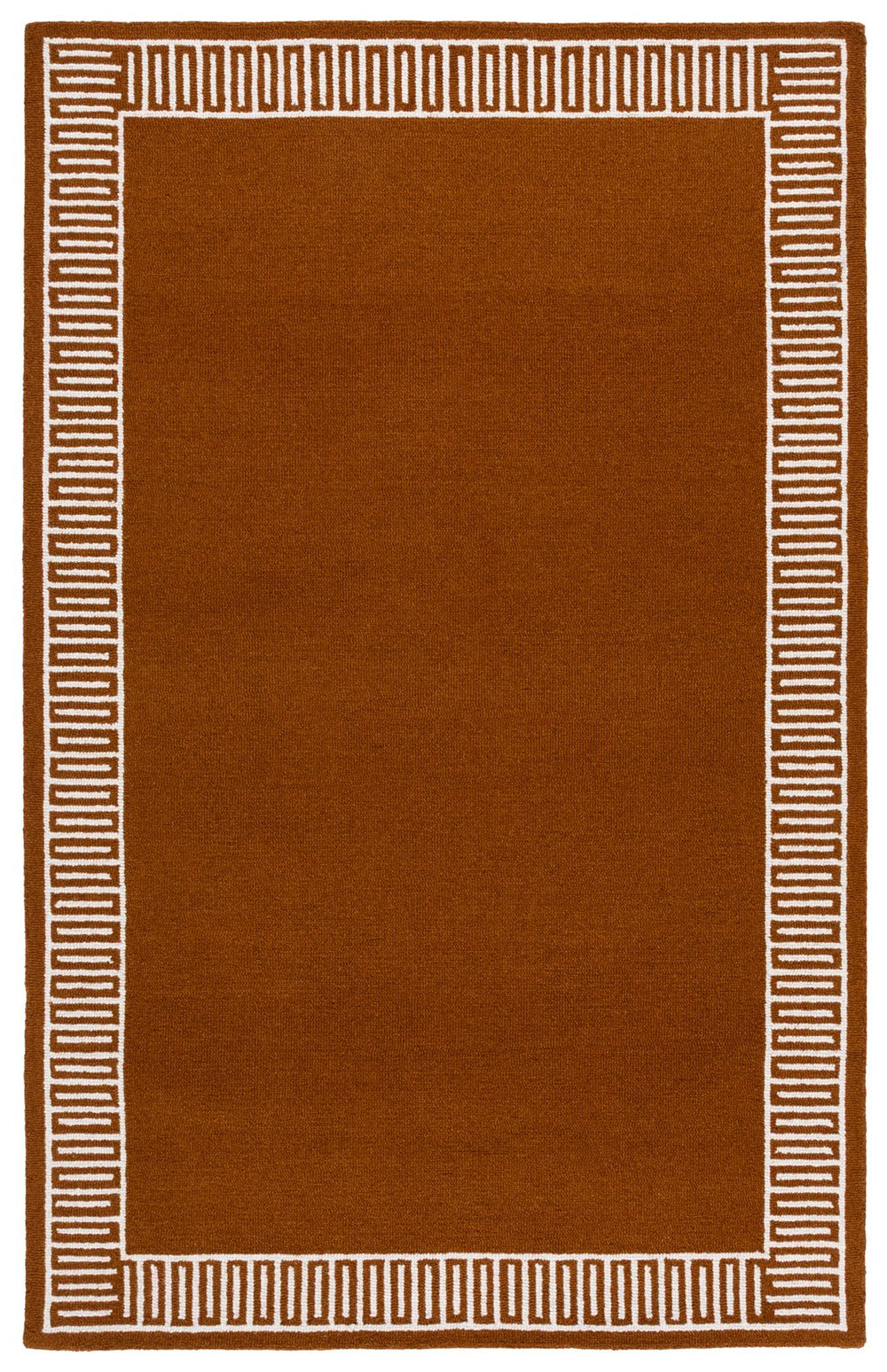 Safavieh Metro Hand-Tufted Rust And Ivory Area Rug — 80% Wool Low-Profile Pile, Durable Modern Accent 8'-0" x 10'-0" MET465P-8