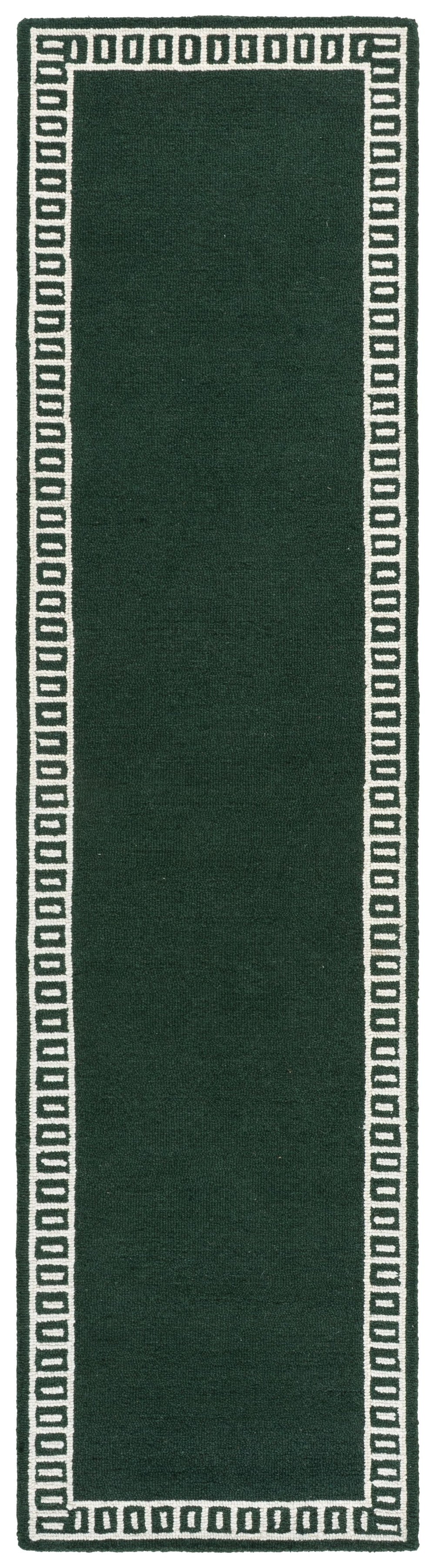 Safavieh Metro Hand-Tufted Green Ivory Rug — Wool-Cotton Low-Profile Design For Modern Small Spaces, Durable Care 4'-0" x 6'-0" MET465Y-4