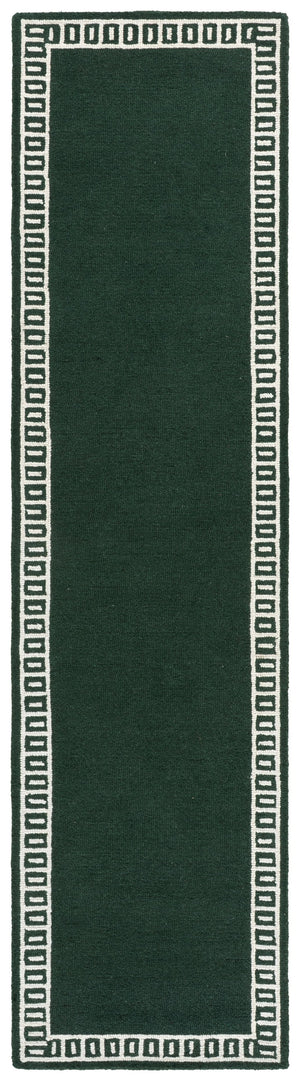 Safavieh Metro Hand-Tufted Green Ivory Rug — Wool-Cotton Low-Profile Design For Modern Small Spaces, Durable Care 4'-0" x 6'-0" MET465Y-4