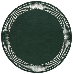 Safavieh Metro Hand-Tufted Green And Ivory Area Rug, 80% Wool Low-Profile Pile For Modern Homes 5'-0" x 8'-0" MET465Y-5