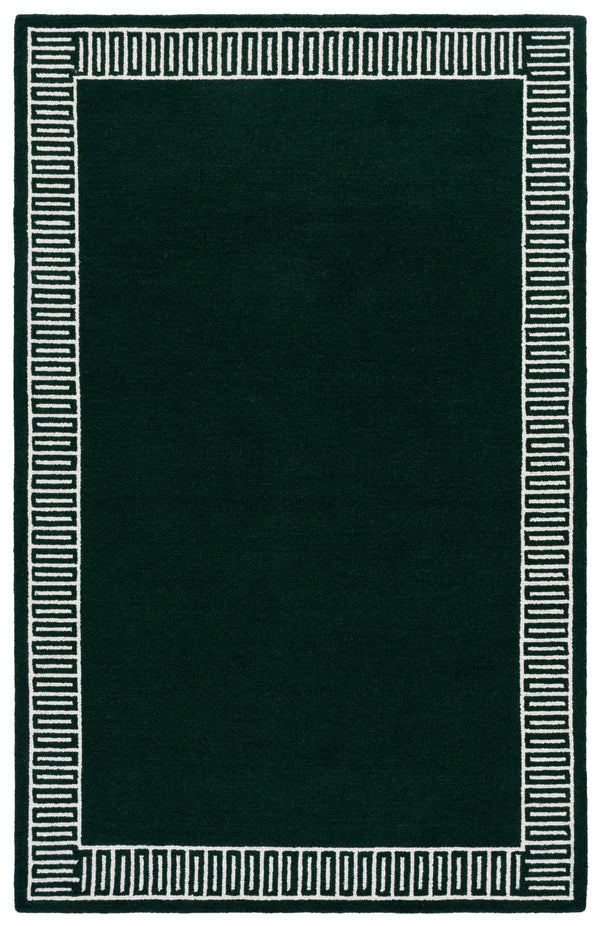 Safavieh Metro Hand-Tufted Green And Ivory Area Rug, 80% Wool Low-Profile Pile For Modern Homes 5'-0" x 8'-0" MET465Y-5