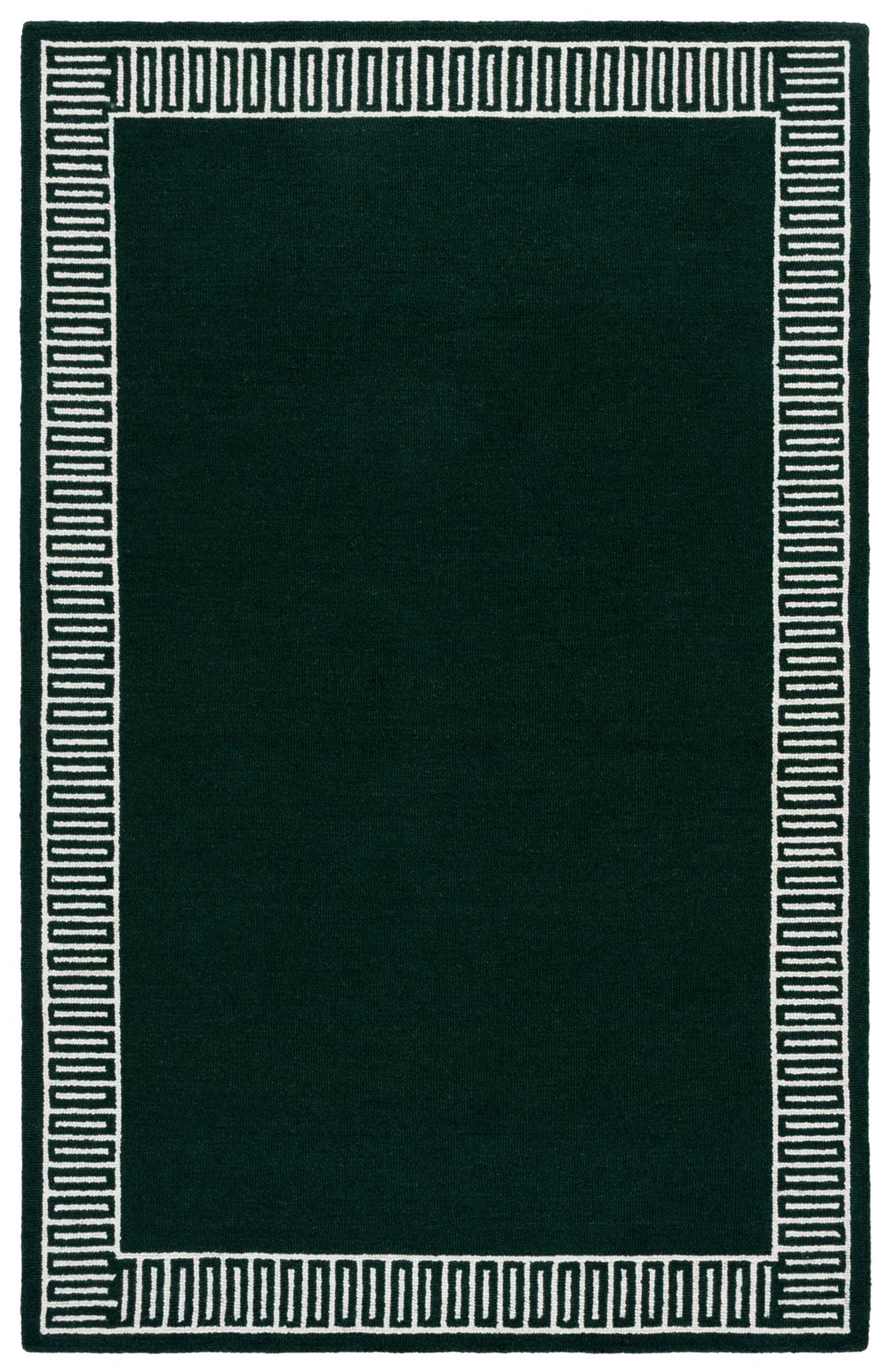 Safavieh Metro Hand-Tufted Green Ivory Area Rug, Wool-Cotton Blend, Low-Profile 1/4" Pile, Durable Artisan Craftsmanship 6'-0" x 6'-0" MET465Y-6SQ