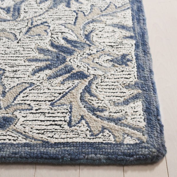 Safavieh Metro Handtufted Area Rug Crafted In India - Luxurious Wool And Cotton Blend For Timeless Elegance Ivory ,Grey 80% Wool 20% Cotton Met473a-8