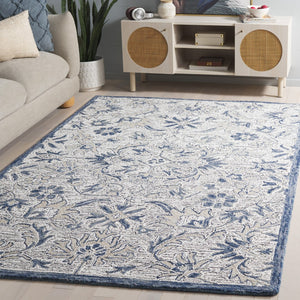 Safavieh Metro Handtufted Area Rug Crafted In India - Luxurious Wool And Cotton Blend For Timeless Elegance Ivory ,Grey 80% Wool 20% Cotton Met473a-8