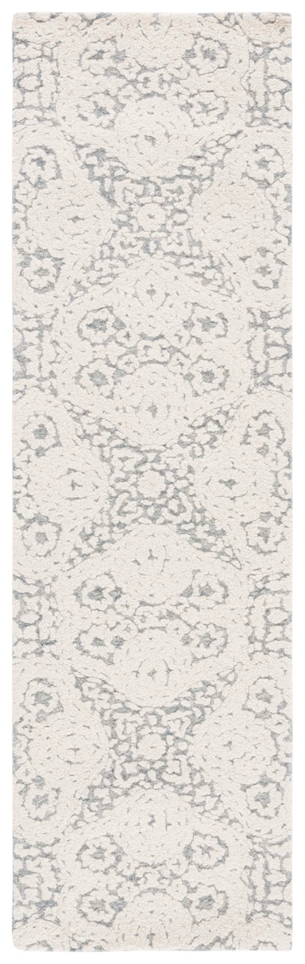 Safavieh Metro Luxurious Hand-tufted Area Rug - Timeless Elegance Crafted From Wool And Cotton For Comfort Ivory ,Grey Wool And Cotton With Latex Met477f-4r