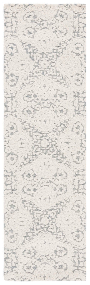 Safavieh Metro Luxurious Hand-tufted Area Rug - Timeless Elegance Crafted From Wool And Cotton For Comfort Ivory ,Grey Wool And Cotton With Latex Met477f-4r