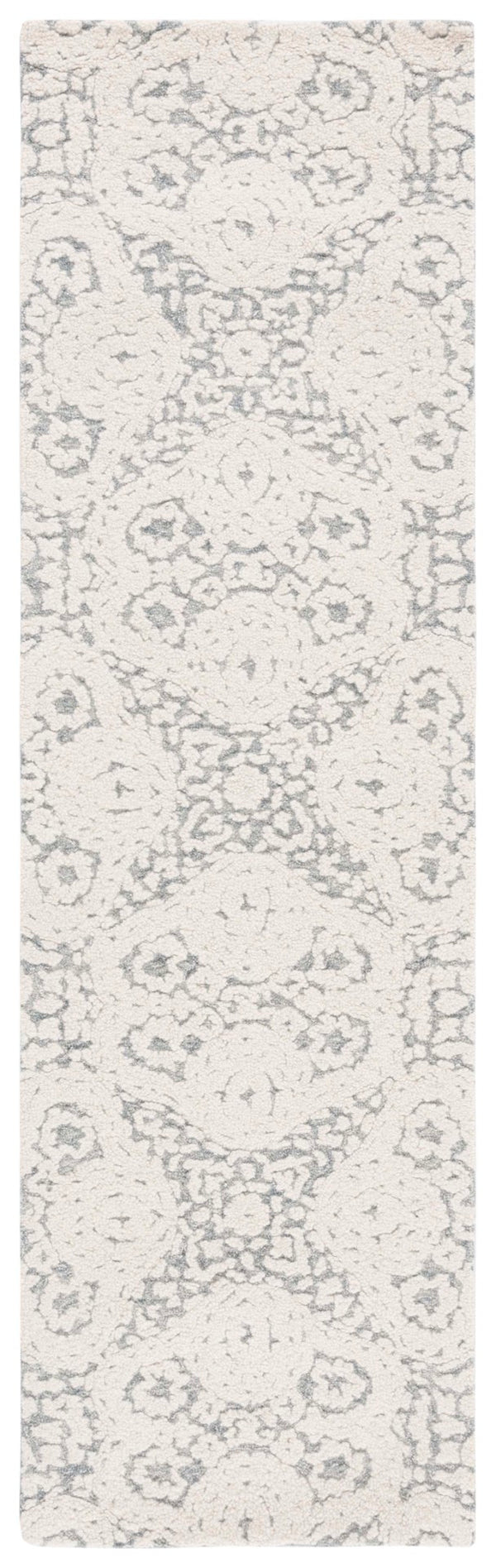 Safavieh Metro Luxurious Hand-tufted Area Rug - Timeless Elegance Crafted From Wool And Cotton For Comfort Ivory ,Grey Wool And Cotton With Latex Met477f-4r