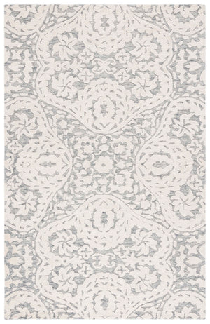 Safavieh Metro Luxurious Hand-tufted Area Rug - Timeless Elegance Crafted From Wool And Cotton For Comfort Ivory ,Grey Wool And Cotton With Latex Met477f-4r