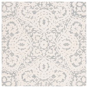 Safavieh Metro Luxurious Hand-tufted Area Rug - Timeless Elegance Crafted From Wool And Cotton For Comfort Ivory ,Grey Wool And Cotton With Latex Met477f-4r
