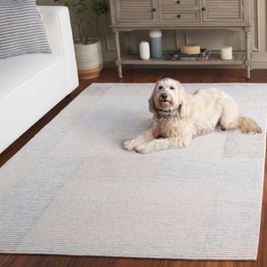 Safavieh Metro Hand-tufted Wool Area Rug - Modern Geometric Design For Stylish Living Spaces And Comfort Ivory ,Light Blue Wool Pile Met481a-8