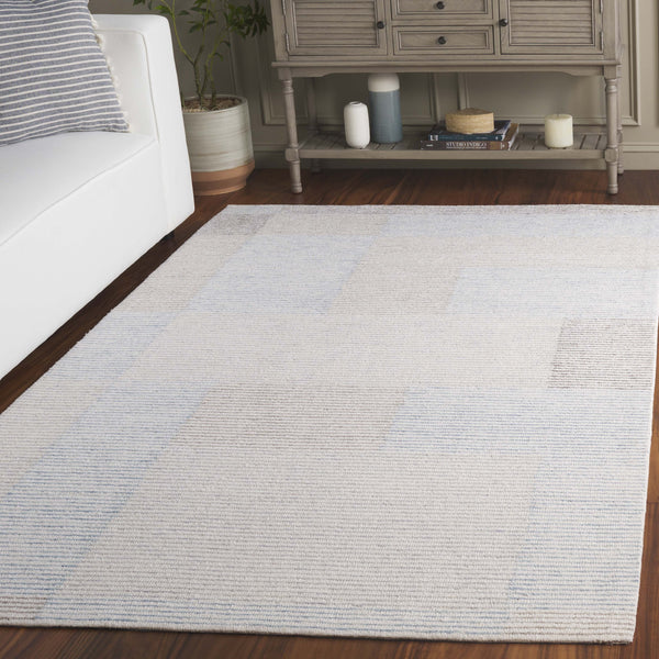 Safavieh Metro Hand-tufted Wool Pile Runner Rug - Modern Abstract Design For Elegant Home Décor Upgrade Ivory ,Light Blue Wool Pile Met481a-5