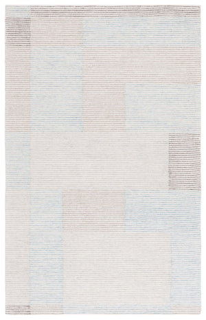 Safavieh Metro Hand-tufted Wool Pile Runner Rug - Modern Abstract Design For Elegant Home Décor Upgrade Ivory ,Light Blue Wool Pile Met481a-5