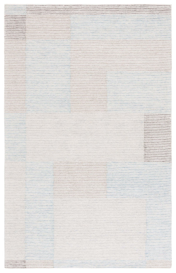Safavieh Metro Hand-tufted Wool Area Rug - Modern Geometric Design For Stylish Living Spaces And Comfort Ivory ,Light Blue Wool Pile Met481a-8