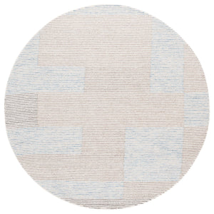 Safavieh Metro Hand-tufted Wool Pile Runner Rug - Modern Abstract Design For Elegant Home Décor Upgrade Ivory ,Light Blue Wool Pile Met481a-6r