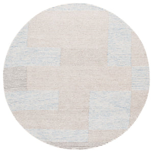 Safavieh Metro Hand-tufted Wool Area Rug - Modern Geometric Design For Stylish Living Spaces And Comfort Ivory ,Light Blue Wool Pile Met481a-8