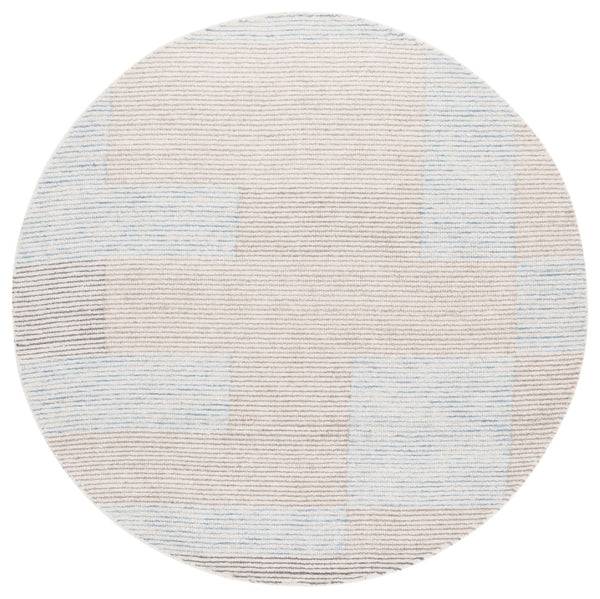 Safavieh Metro Hand-tufted Wool Area Rug - Modern Geometric Design For Stylish Living Spaces And Comfort Ivory ,Light Blue Wool Pile Met481a-8