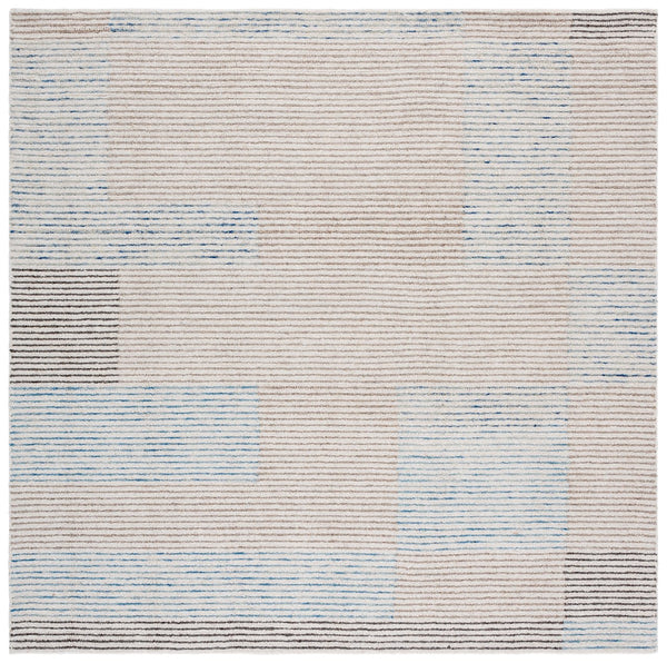 Safavieh Metro Hand-tufted Wool Pile Runner Rug - Modern Abstract Design For Elegant Home Décor Upgrade Ivory ,Light Blue Wool Pile Met481a-6sq