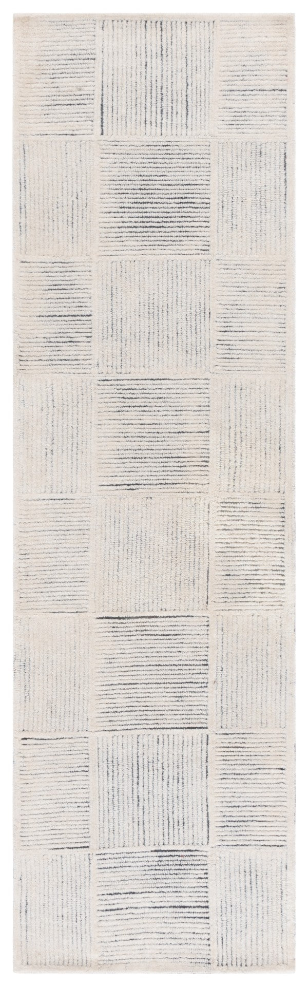 Safavieh Metro Area Rug - Hand-tufted Wool Luxury With Geometric Design For Modern Home Elegance And Comfort Ivory ,Charcoal Wool Pile Met482h-8