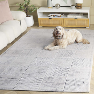 Safavieh Metro Hand-tufted Wool Runner Rug - Modern Design With Grid Pattern For Elegant Hallway Décor Ivory ,Charcoal Wool Pile Met482h-5