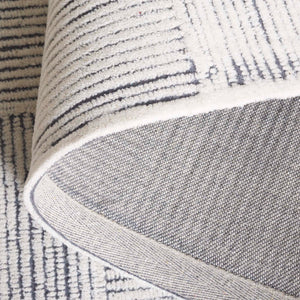 Safavieh Metro Hand-tufted Wool Runner Rug - Modern Design With Grid Pattern For Elegant Hallway Décor Ivory ,Charcoal Wool Pile Met482h-5