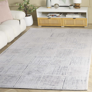 Safavieh Metro Hand-tufted Wool Runner Rug - Modern Design With Grid Pattern For Elegant Hallway Décor Ivory ,Charcoal Wool Pile Met482h-5