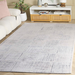 Safavieh Metro Area Rug - Hand-tufted Wool Luxury With Geometric Design For Modern Home Elegance And Comfort Ivory ,Charcoal Wool Pile Met482h-8
