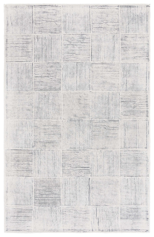 Safavieh Metro Hand-tufted Wool Runner Rug - Modern Design With Grid Pattern For Elegant Hallway Décor Ivory ,Charcoal Wool Pile Met482h-5