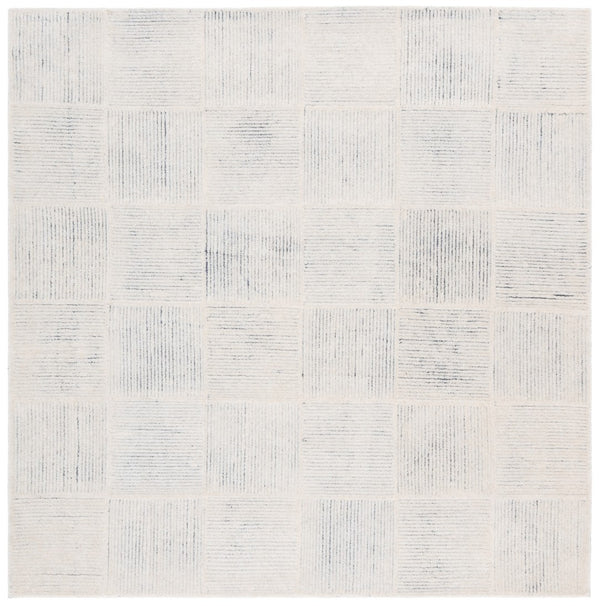 Safavieh Metro Area Rug - Hand-tufted Wool Luxury With Geometric Design For Modern Home Elegance And Comfort Ivory ,Charcoal Wool Pile Met482h-8