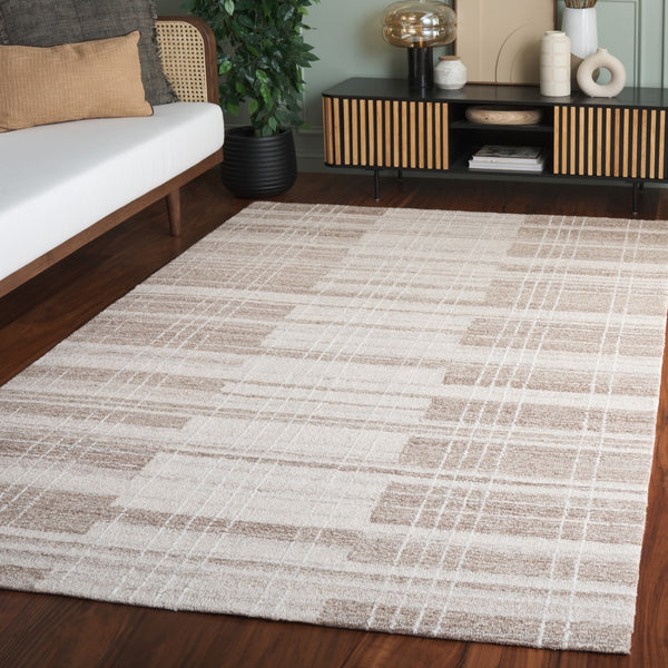 Safavieh Metro Hand-tufted Area Rug - Elegant Craftsmanship And Luxurious Comfort For Any Space Beige ,Ivory 80% Polyester,20% Cotton Met501b-6