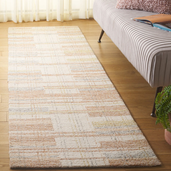 Safavieh Metro Hand-tufted Area Rug - Elegant Craftsmanship And Luxurious Comfort For Any Space Ivory ,Rust 80% Polyester 20% Cotton Met501p-8