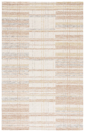 Safavieh Metro Hand Tufted Runner Area Rug - Elegant Abstract Design For Cozy Home Décor And Style Ivory ,Rust 80% Polyester 20% Cotton Met501p-5