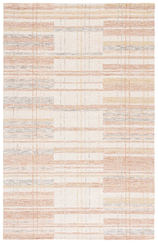 Safavieh Metro Hand-tufted Area Rug - Elegant Craftsmanship And Luxurious Comfort For Any Space Ivory ,Rust 80% Polyester 20% Cotton Met501p-8