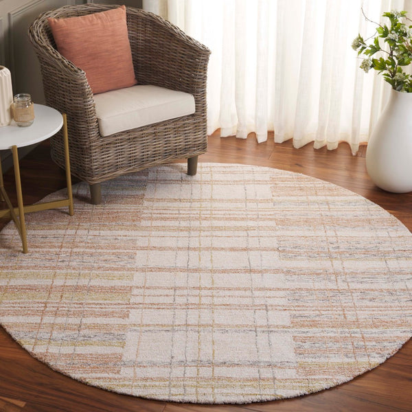 Safavieh Metro Hand-tufted Area Rug - Elegant Craftsmanship And Luxurious Comfort For Any Space Ivory ,Rust 80% Polyester 20% Cotton Met501p-8