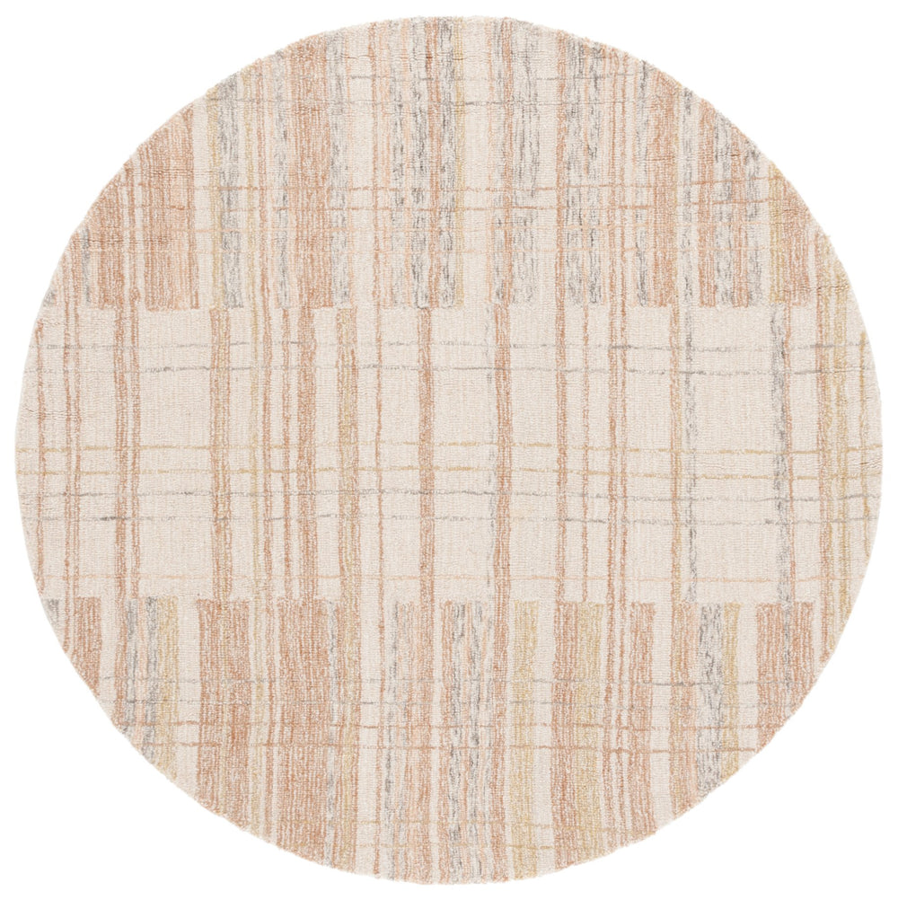 Safavieh Metro Hand Tufted Runner Area Rug - Elegant Abstract Design For Cozy Home Décor And Style Ivory ,Rust 80% Polyester 20% Cotton Met501p-6sq