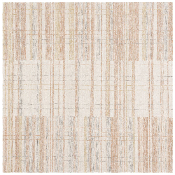 Safavieh Metro Hand Tufted Runner Area Rug - Elegant Abstract Design For Cozy Home Décor And Style Ivory ,Rust 80% Polyester 20% Cotton Met501p-6sq