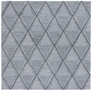 Safavieh Metro 525 Hand Tufted Modern Rug Grey / Charcoal 6' x 6' Square