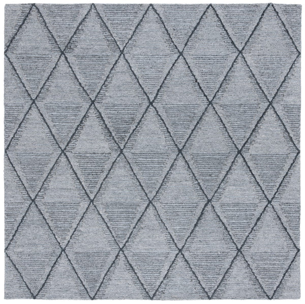 Safavieh Metro 525 Hand Tufted Modern Rug Grey / Charcoal 6' x 6' Square