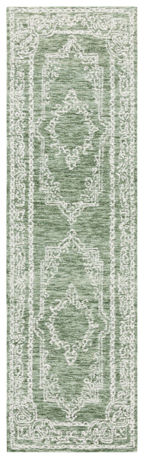Safavieh Metro Hand-tufted Indian Wool Area Rug - Luxurious Timeless Design For Elegant Home Decor Green ,Ivory Wool Pile Met575y-25