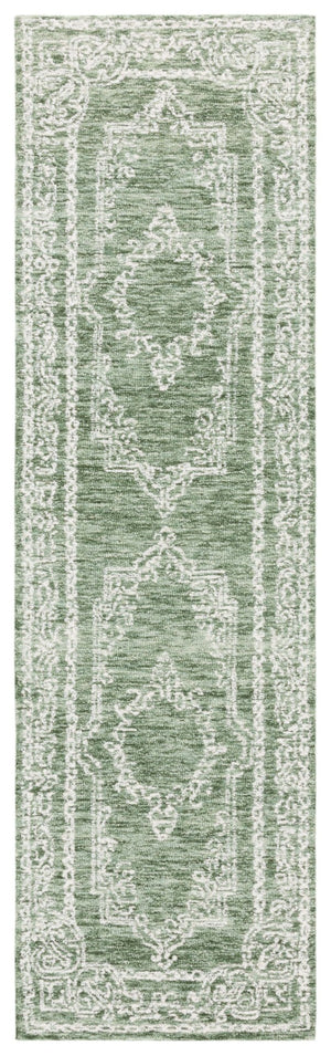Safavieh Metro Hand-tufted Indian Wool Area Rug - Luxurious Timeless Design For Elegant Home Decor Green ,Ivory Wool Pile Met575y-25