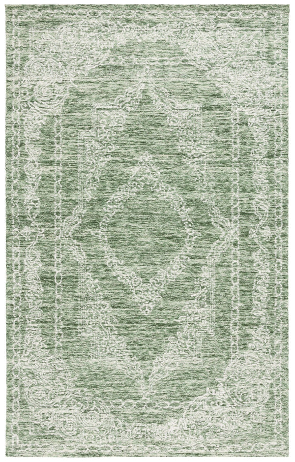 Safavieh Metro Hand-tufted Indian Wool Area Rug - Luxurious Timeless Design For Elegant Home Decor Green ,Ivory Wool Pile Met575y-25