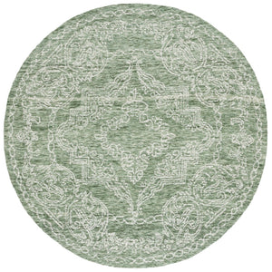 Safavieh Metro Hand-tufted Indian Wool Area Rug - Luxurious Timeless Design For Elegant Home Decor Green ,Ivory Wool Pile Met575y-25