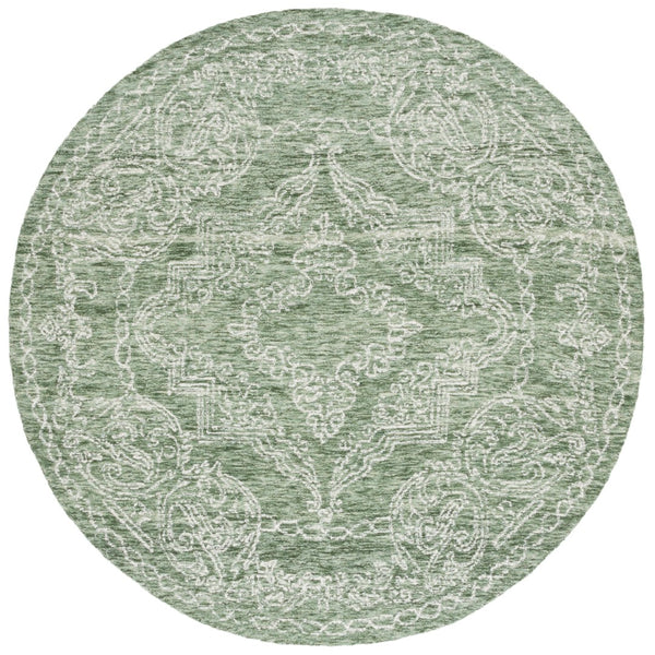 Safavieh Metro Hand-tufted Indian Wool Area Rug - Luxurious Timeless Design For Elegant Home Decor Green ,Ivory Wool Pile Met575y-25