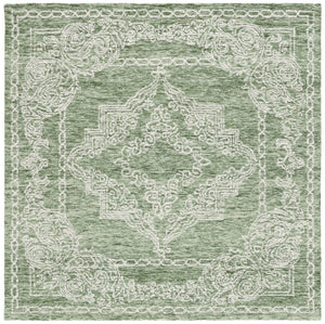 Safavieh Metro Hand-tufted Indian Wool Area Rug - Luxurious Timeless Design For Elegant Home Decor Green ,Ivory Wool Pile Met575y-25
