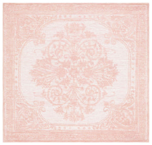 Safavieh Metro Hand-tufted Area Rug - Luxurious Wool And Cotton Blend In Elegant Floral Design For Timeless Style Pink ,Ivory Wool And Cotton With Latex Met616u-27