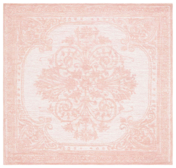 Safavieh Metro Hand-tufted Area Rug - Luxurious Wool And Cotton Blend In Elegant Floral Design For Timeless Style Pink ,Ivory Wool And Cotton With Latex Met616u-27
