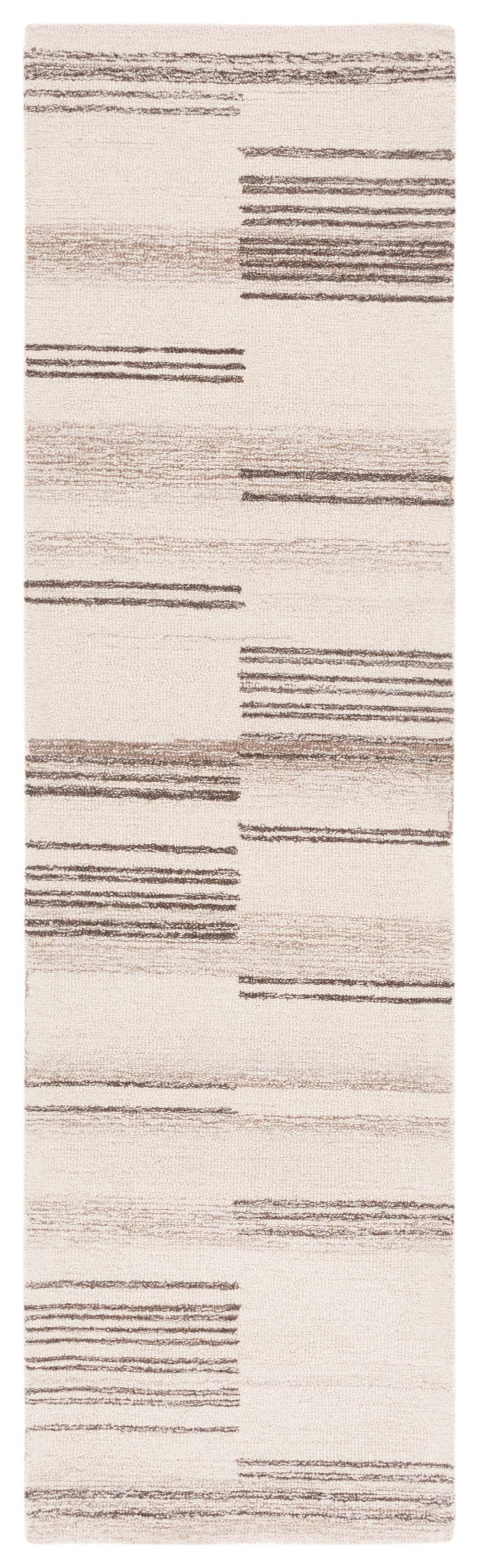 Safavieh Metro 625 Hand Tufted Contemporary Rug Ivory / Brown 2'-3" x 8'