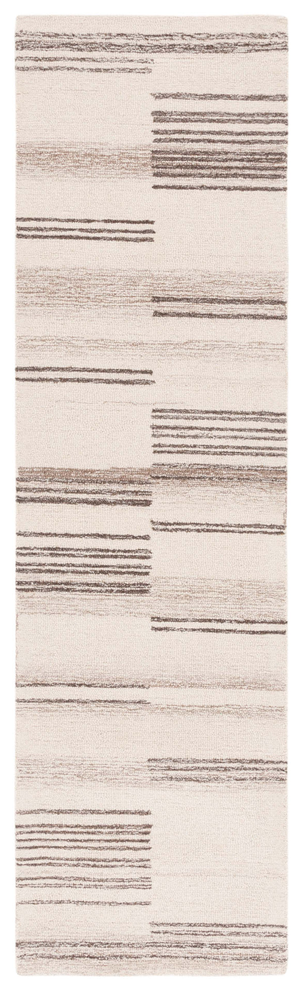 Safavieh Metro 625 Hand Tufted Contemporary Rug Ivory / Brown 2'-3" x 8'