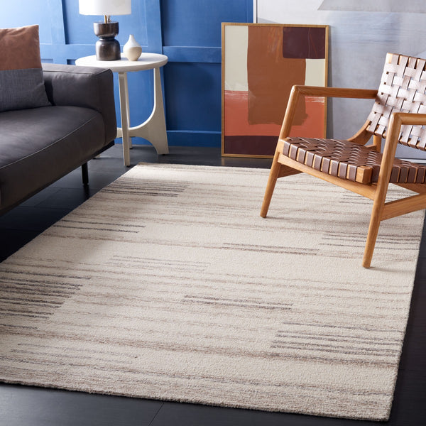 Safavieh Metro 625 Hand Tufted Contemporary Rug Ivory / Brown 8' x 10'